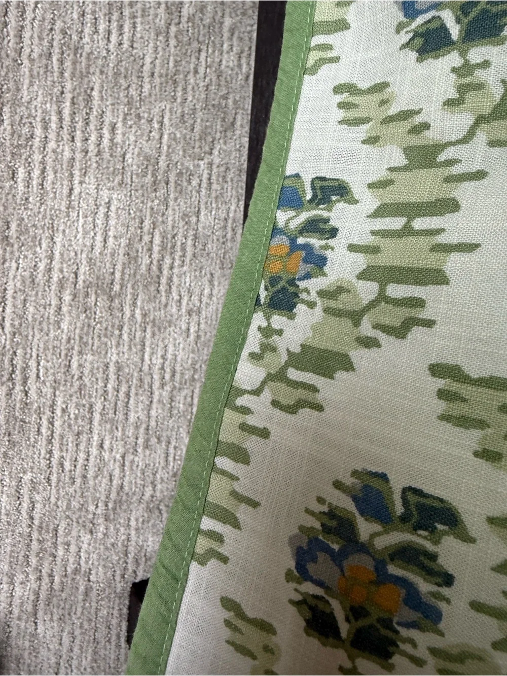 West Elm Floral Print Duvet Cover in White, Green, Blue